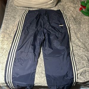 Navy blue white wind breaker pants adidas size XL